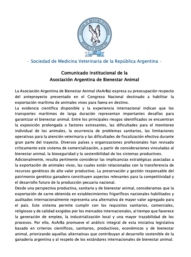 previo comunicado AsarBa